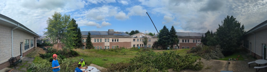 Reed Intermediate School Court Yard Reclaimation panorama before work