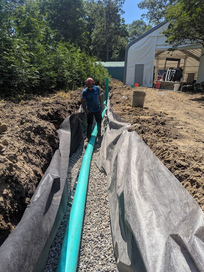 Drainage installation